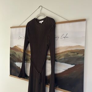 Worth collective Colette long sleeve brown dress in size L